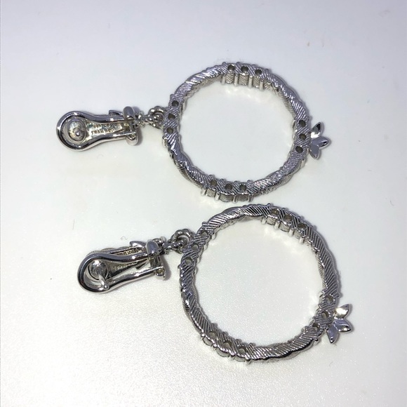 JUDITH RIPKA PIERCED DROP WREATH & DIAMONIQUE EARRINGS 💜 - Picture 3 of 7